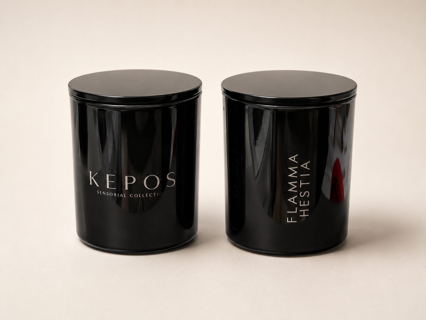 Flamma Hestia KEPOS candle lit, jasmine and pine fragrance